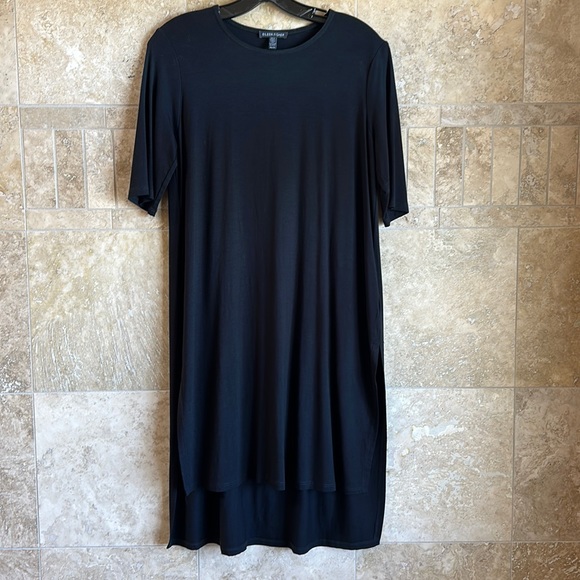 Tunica Eileen Fisher In Velluto &ndash; Nero &ndash; Collo Alto Manica Lunga Taglia L &ndash; Nuova Con Etichette